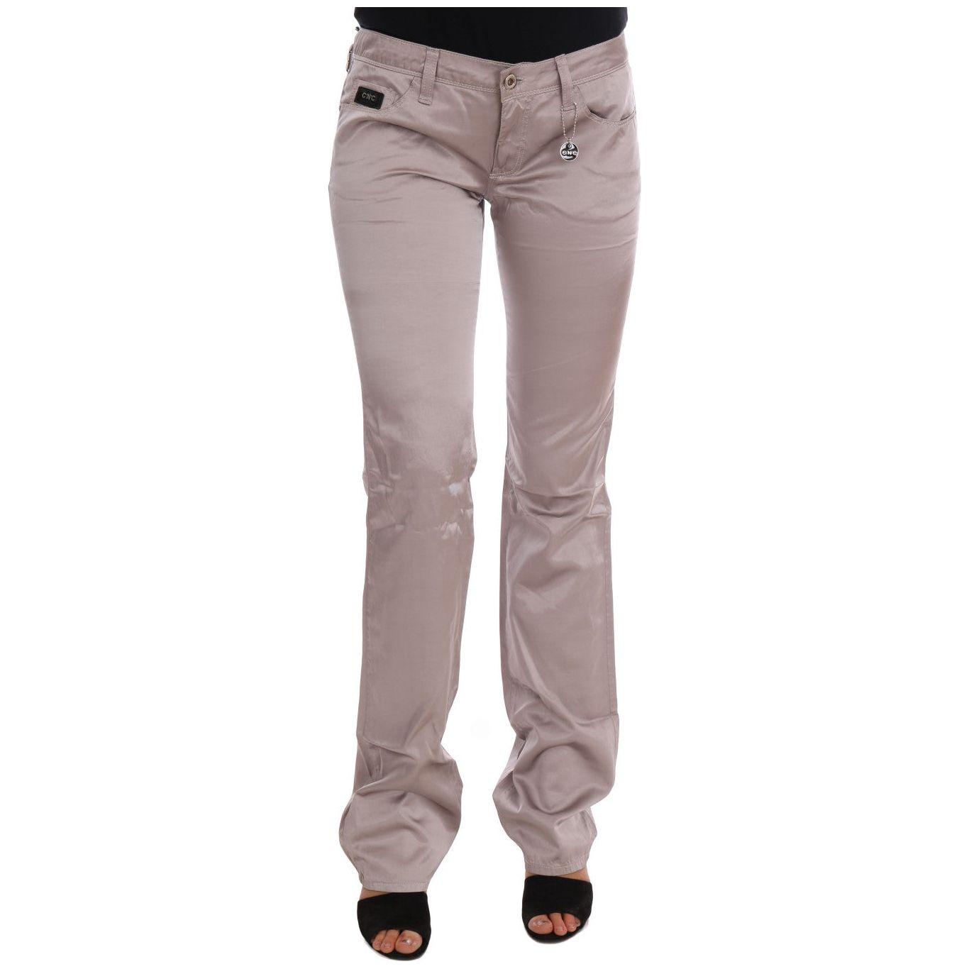 Costume National Beige Cotton Slim Fit Jeans