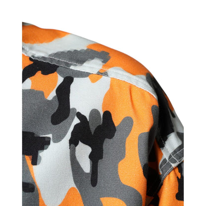 Dolce & Gabbana Multicolor Camouflage Cotton Denim Collared Jacket 1728,67345645728,Clothing,Denim Jackets - Jackets & Coats - Clothing,Dolce & Gabbana,IT42 | XS,Jackets & Coats - Clothing,Jackets - Men - Clothing,Material: 100% Cotton,Men,Multicolor,New