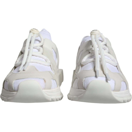 Dolce & Gabbana White Mesh Sorrento Trekking Sneakers Shoes LA12636-37