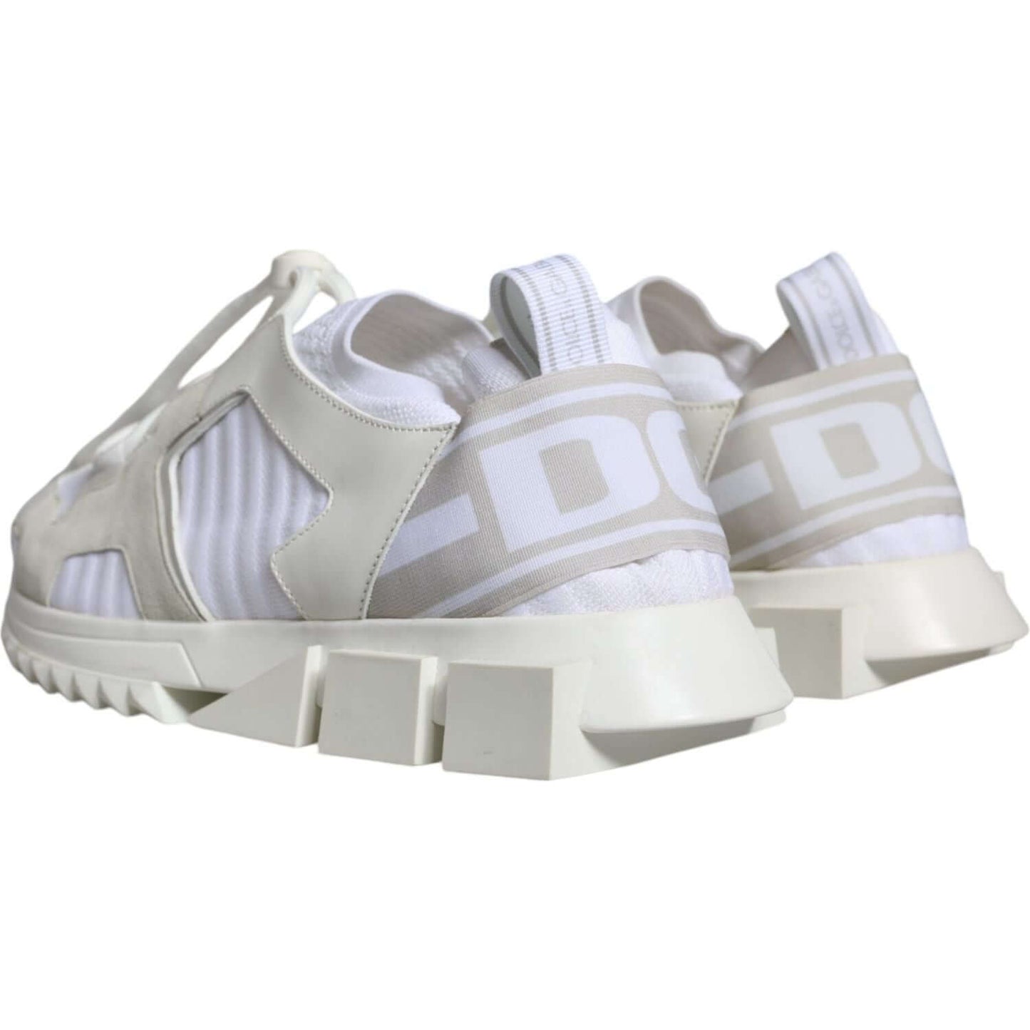 Dolce & Gabbana White Mesh Sorrento Trekking Sneakers Shoes LA12636-37