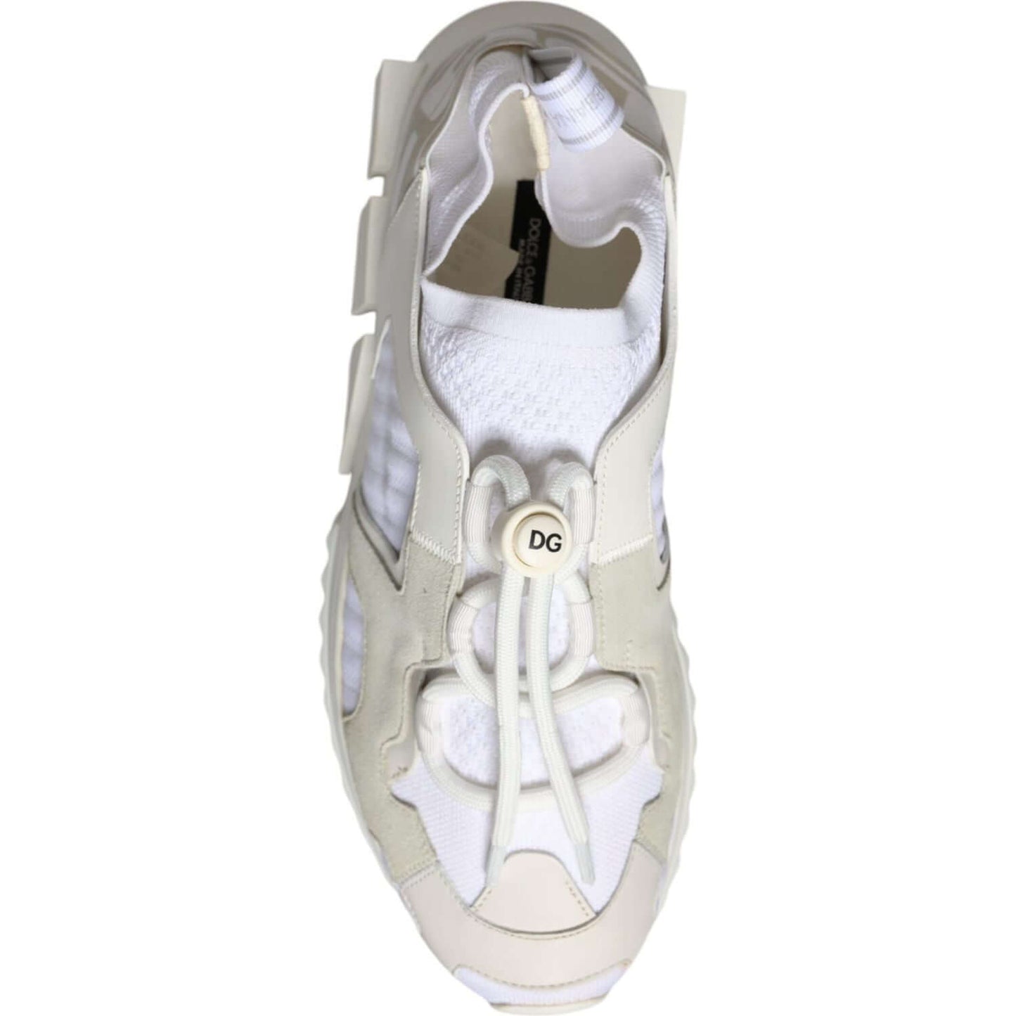 Dolce & Gabbana White Mesh Sorrento Trekking Sneakers Shoes LA12636-37
