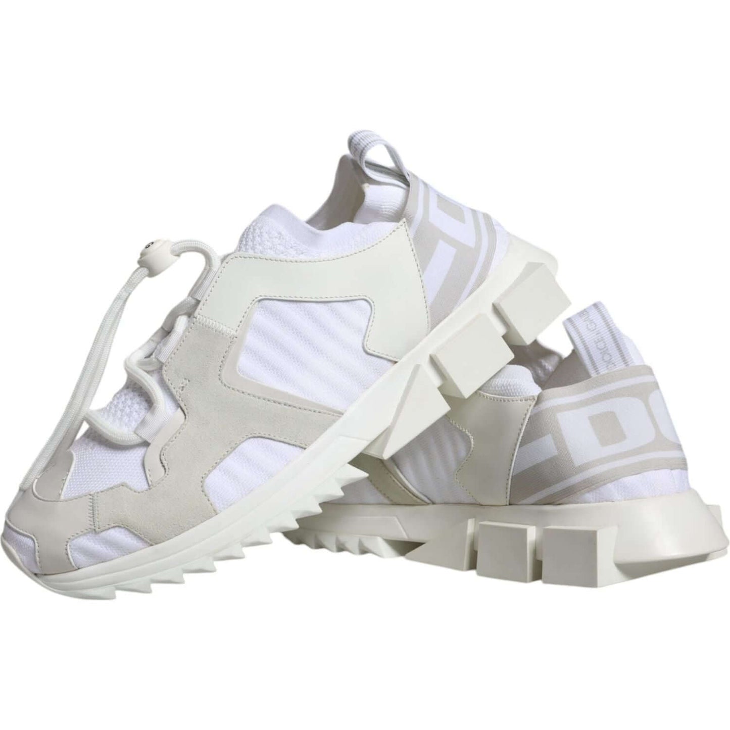 Dolce & Gabbana White Mesh Sorrento Trekking Sneakers Shoes LA12636-37