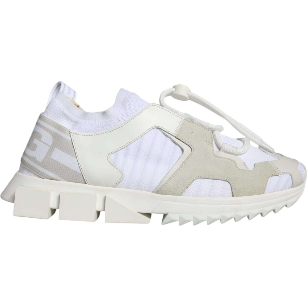 Dolce & Gabbana White Mesh Sorrento Trekking Sneakers Shoes LA12636-37