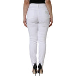 Dolce & Gabbana White Cotton Stretch AUDREY Skinny Jeans PAN75546-46