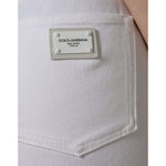Dolce & Gabbana White Cotton Stretch AUDREY Skinny Jeans PAN75546-46