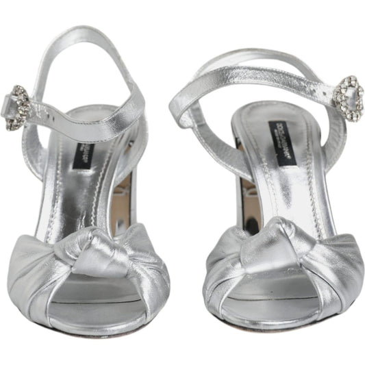 Dolce & Gabbana Silver Mirror Heels KEIRA Sandals Shoes Dolce & Gabbana Gray
