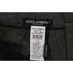 Dolce & Gabbana Gray Wool High Waist Mini Shorts