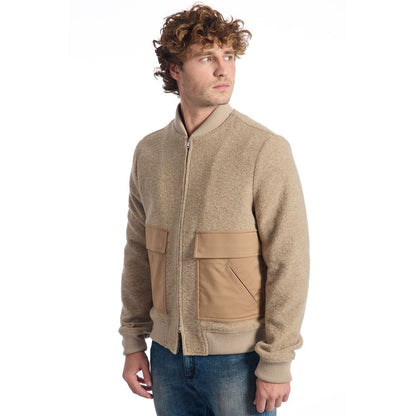 Roberto Pepe Luxury Beige Wool Men Jacket 1728,67345744032,Beige,Bombers - Jackets & Coats - Clothing,Clothing,IT48 | M,Jackets & Coats - Clothing,Jackets - Men - Clothing,Men,Men - Clothing,New with tags,Roberto Pepe Luxury