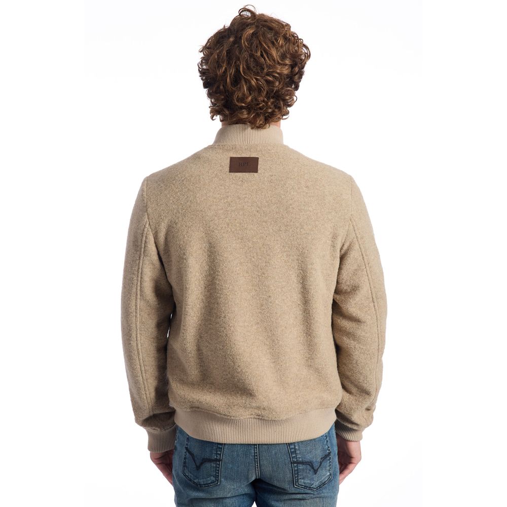 Roberto Pepe Luxury Beige Wool Men Jacket 1728,67345744032,Beige,Bombers - Jackets & Coats - Clothing,Clothing,IT48 | M,Jackets & Coats - Clothing,Jackets - Men - Clothing,Men,Men - Clothing,New with tags,Roberto Pepe Luxury