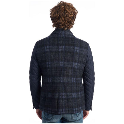 Roberto Pepe Luxury Blue Wool Men Jacket 1728,67345744032,Blue,Clothing,IT48 | M,Jackets & Coats - Clothing,Jackets - Men - Clothing,Men,Men - Clothing,New with tags,Roberto Pepe Luxury