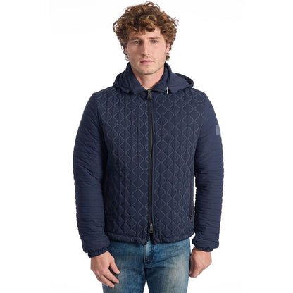 Roberto Pepe Luxury Blue Polyamide Men's Quilted Jacket 1728,67345744032,Blue,Clothing,IT48 | M,Jackets & Coats - Clothing,Jackets - Men - Clothing,Men,Men - Clothing,New with tags,Roberto Pepe Luxury,Shell Jackets - Jackets & Coats - Clothing