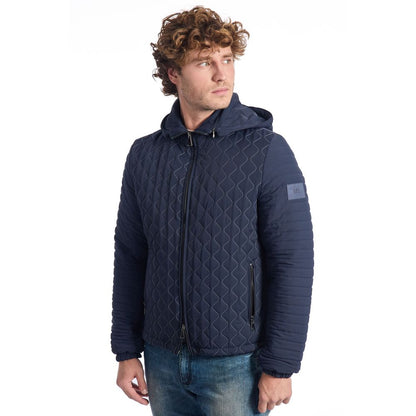 Roberto Pepe Luxury Blue Polyamide Men's Quilted Jacket 1728,67345744032,Blue,Clothing,IT48 | M,Jackets & Coats - Clothing,Jackets - Men - Clothing,Men,Men - Clothing,New with tags,Roberto Pepe Luxury,Shell Jackets - Jackets & Coats - Clothing