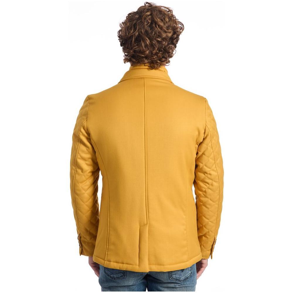 Roberto Pepe Luxury Yellow Wool Men's Jacket 1728,67345744032,Bicolor,Clothing,IT48 | M,Jackets & Coats - Clothing,Jackets - Men - Clothing,Men,Men - Clothing,New with tags,Roberto Pepe Luxury