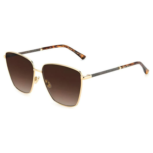 Jimmy Choo Gold Metal Sunglasses Jimmy Choo Dark Olive Green