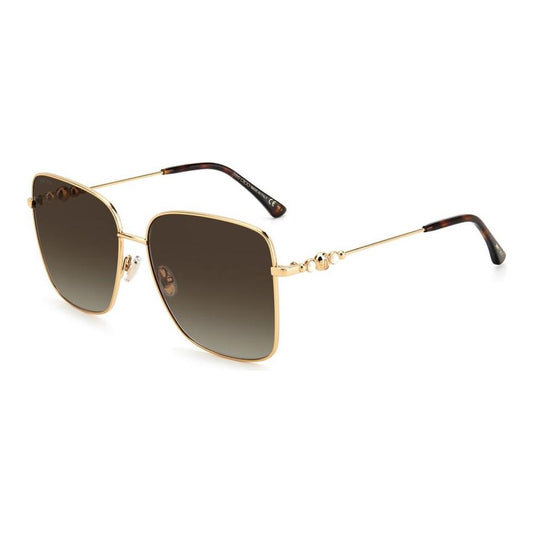 Jimmy Choo Gold Metal Sunglasses Jimmy Choo Dark Olive Green