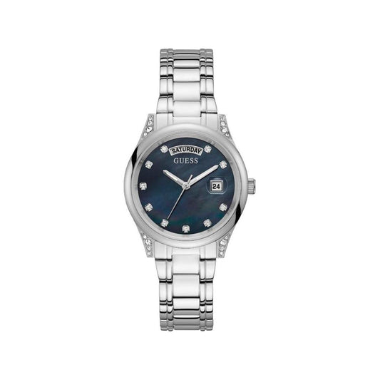 Guess Silver Stainless Steel Watch Guess Gray