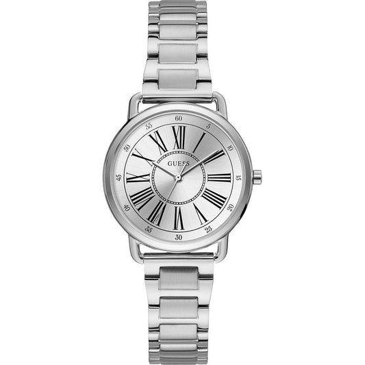 Guess Silver Stainless Steel Watch Guess Light Gray