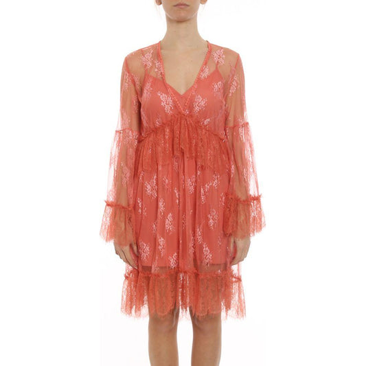 PINKO Pink Polyamide Dress PINKO Chocolate