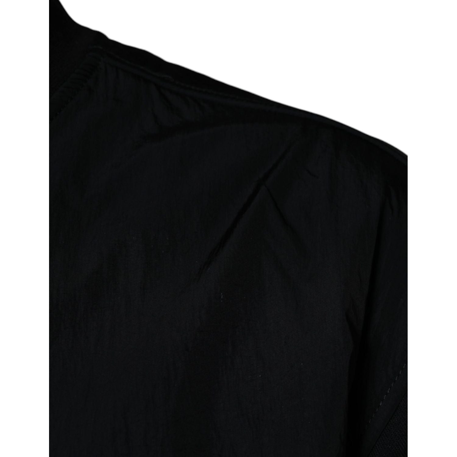 MSGM Black Cotton Full Zip Bomber Long Sleeves Jacket