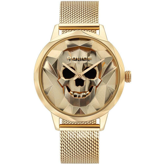 Police Gold Stainless Steel Watch Police Tan