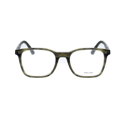 Police Green Plastic Glasses (Frames) with 51/19/145mm dimensions and green plastic material for stylish eyewear.