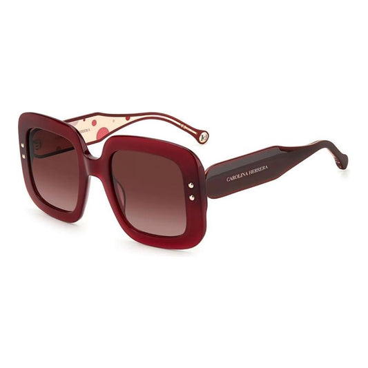 Carolina Herrera Red Resin Sunglasses Carolina Herrera Saddle Brown