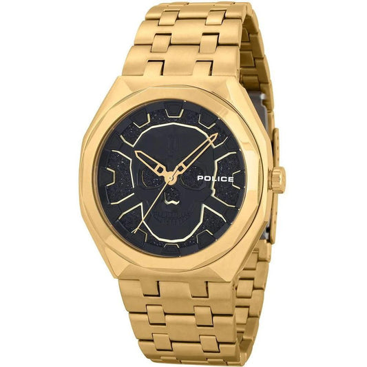 Police Gold Stainless Steel Dress Watch