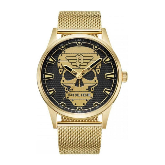 Police Gold Stainless Steel Watch Police Tan