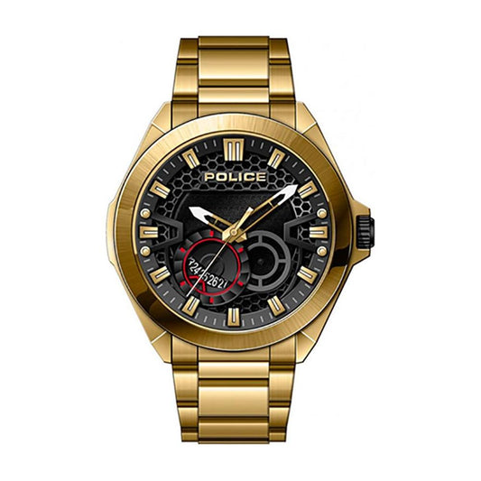 Police Gold Stainless Steel Watch Police Dark Slate Gray