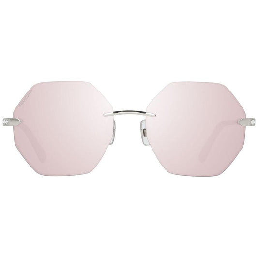 Swarovski Silver Metal Sunglasses Swarovski Light Gray