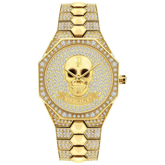 Police Gold Stainless Steel Watch Police Tan