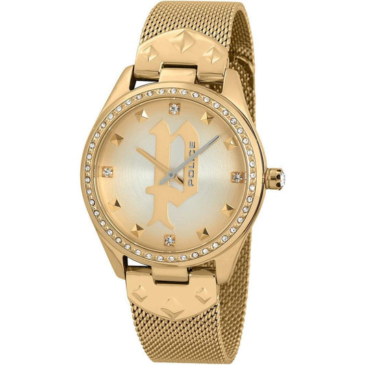 Police Gold Stainless Steel Watch Police Tan