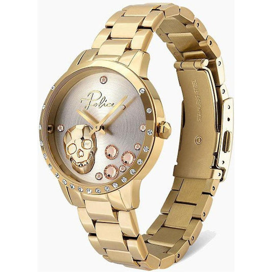 Police Gold Stainless Steel Watch Police Beige