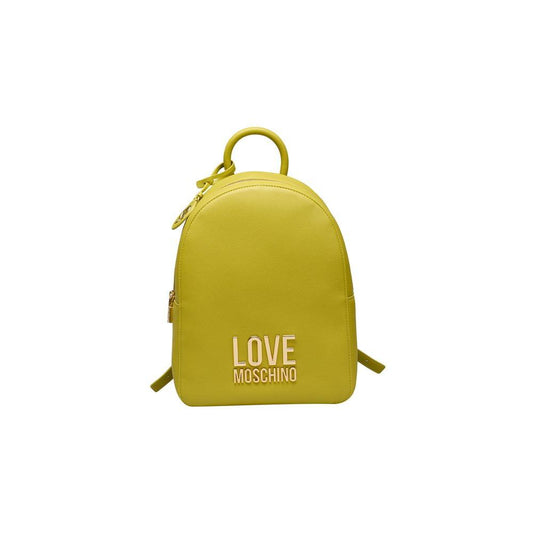 Love Moschino Yellow Polyethylene Women Backpack Love Moschino Dark Goldenrod