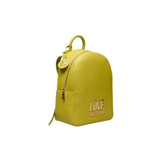 Love Moschino Yellow Polyethylene Women Backpack Love Moschino Dark Goldenrod