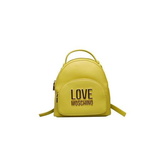 Love Moschino Yellow Polyethylene Women Backpack Love Moschino Goldenrod