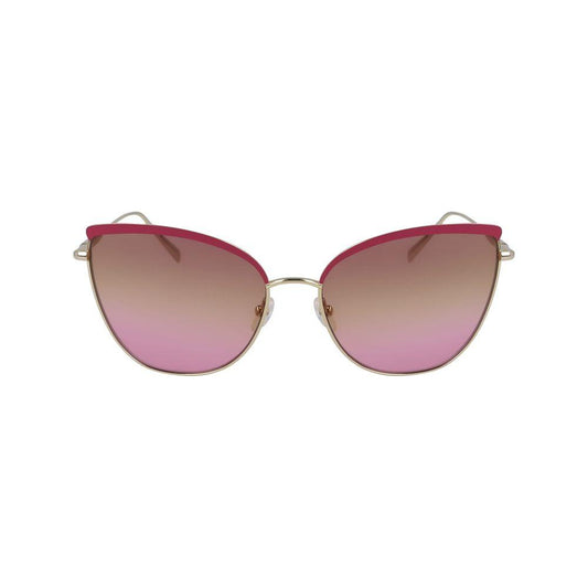 Longchamp Gold Metal Sunglasses Longchamp Rosy Brown