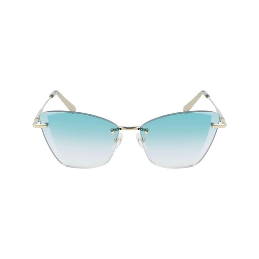 Longchamp Gold Metal Sunglasses Longchamp Light Gray