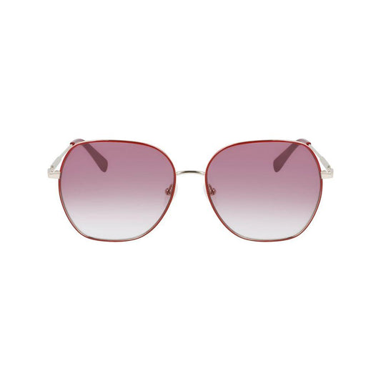 Longchamp Red Metal Sunglasses Longchamp Rosy Brown