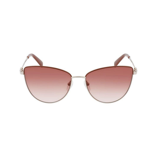 Longchamp Gold Metal Sunglasses Longchamp Rosy Brown