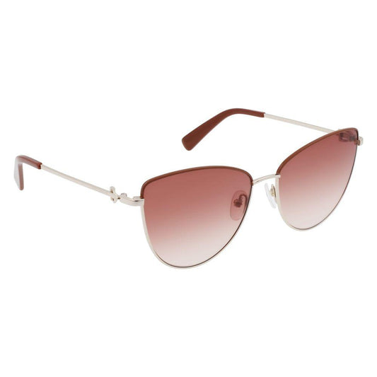 Longchamp Gold Metal Sunglasses Longchamp Rosy Brown