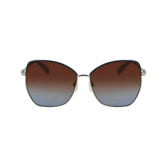 Longchamp Yellow Metal Sunglasses Longchamp Dim Gray