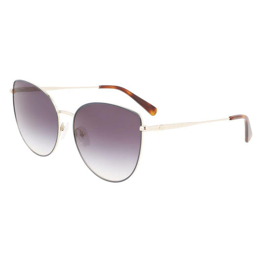Longchamp Gold Metal Sunglasses Longchamp Light Slate Gray
