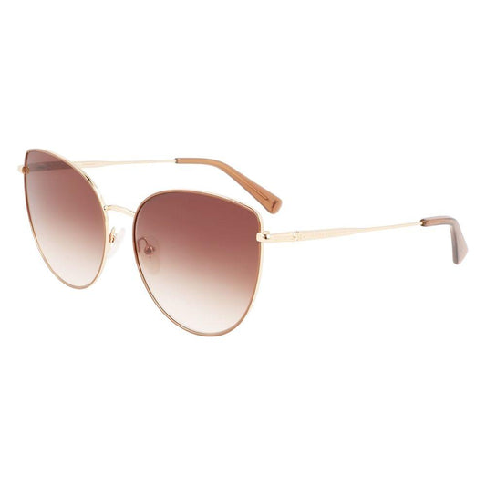 Longchamp Gold Metal Sunglasses Longchamp Rosy Brown