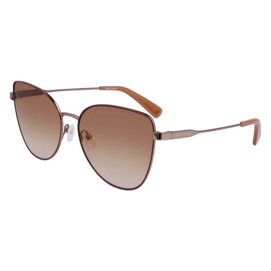 Longchamp Gold Metal Sunglasses Longchamp Rosy Brown