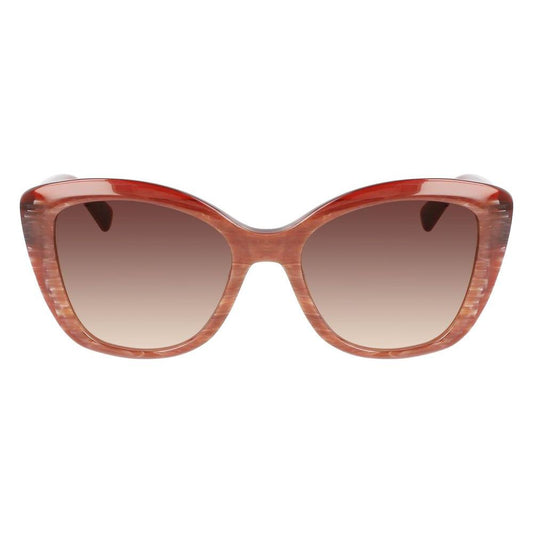 Longchamp Red Acetate Sunglasses Longchamp Rosy Brown