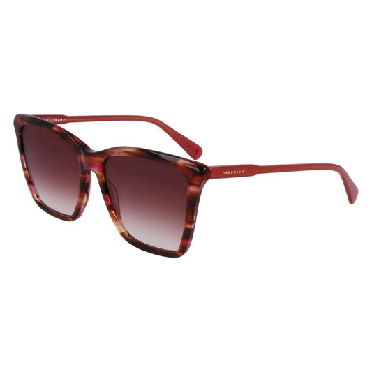 Longchamp Red Acetate Sunglasses Longchamp Saddle Brown