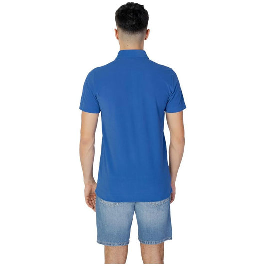 Suns Blue Polyester Polo Shirt Suns Steel Blue