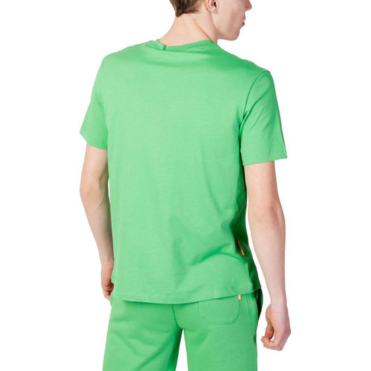 Suns Green Cotton T-Shirt Suns Dark Sea Green