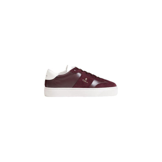 Furla Bordeaux Leather Sneaker Furla Antique White